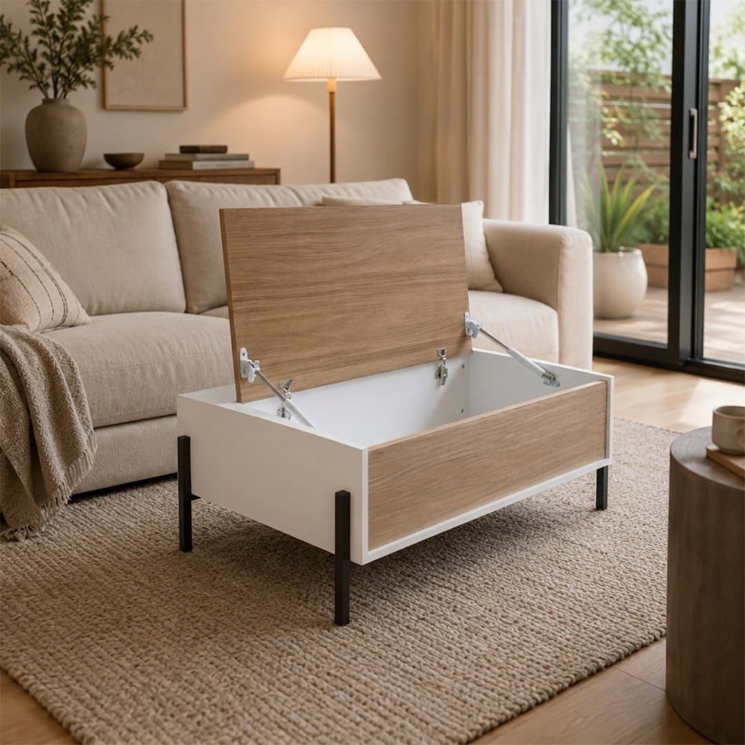 Mesa de Centro Metalwood con puerta 0.89 Mts Everest/Olmo F., imagen 1 de 1