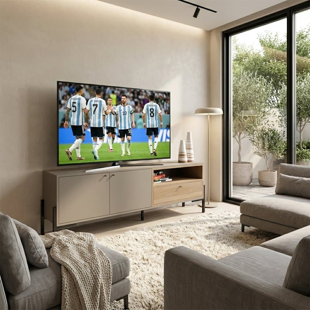 Rack TV Metalwood 1.50 Mts Gris C./Olmo, imagen 1 de 1