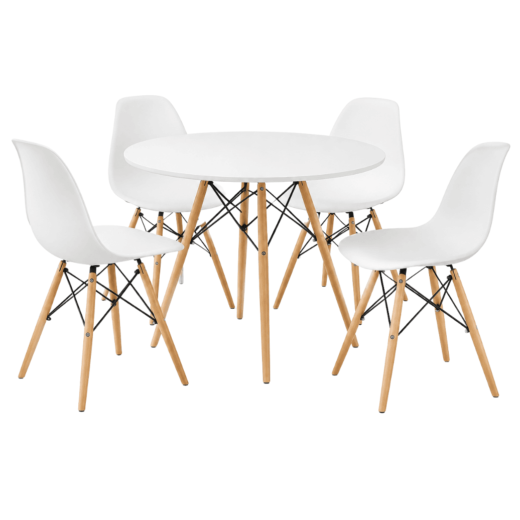Mesa Eames Redonda + 4 Sillas Eames, imagen 1 de 1