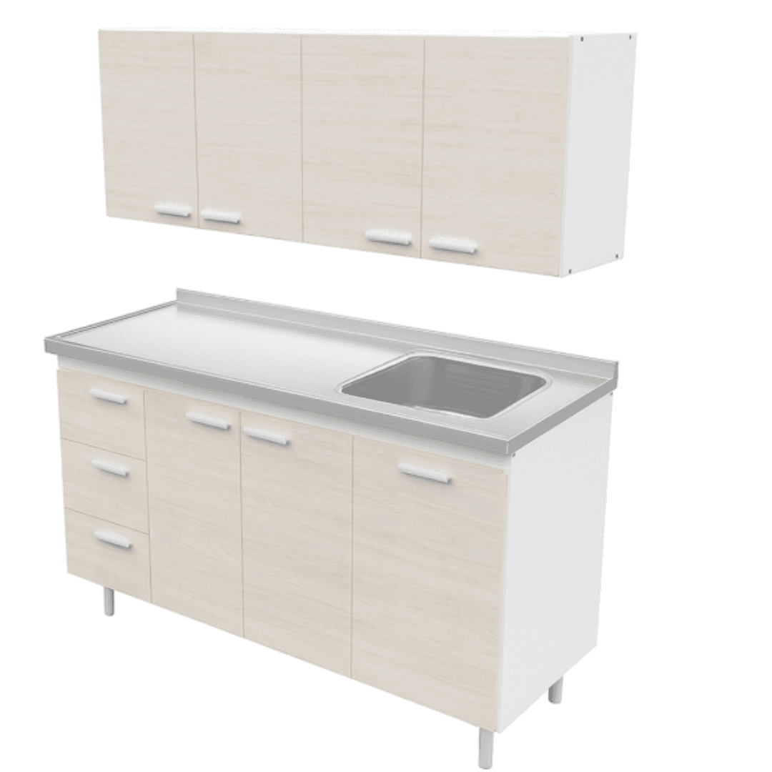 Combo 140 Mts Venezia con Bacha Lateral Reversible, imagen 1 de 1