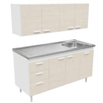 Combo 160 Mts Venezia con Bacha Lateral Reversible, imagen 1 de 1