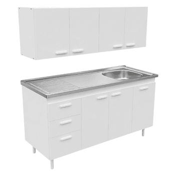 Combo 160 Mts Blanco con Bacha Lateral Reversible, imagen 1 de 1